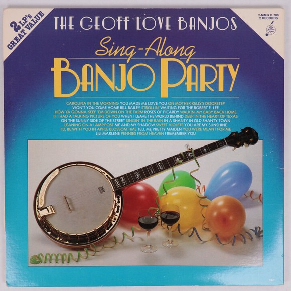 The Geoff Love Banjos  Sing-Along Banjo Party 1975 12" Vinyl LP Record MMGB-708 - Picture 2 of 12